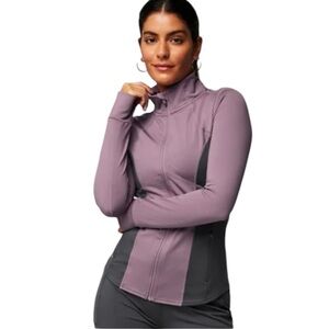Fabletics Women's Cold Weather Plum Cactus Full‎ Zip Athleisure Jacket Size XS